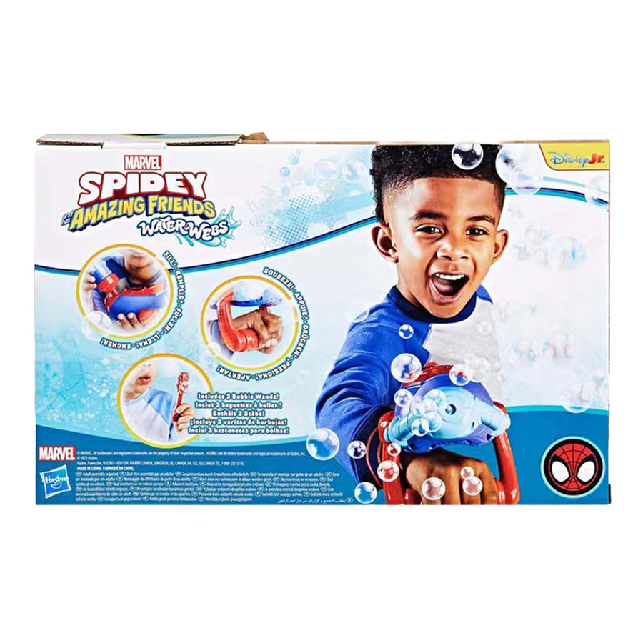 Hasbro spidey water-webs bellenblaasmachine - met bellenblaas