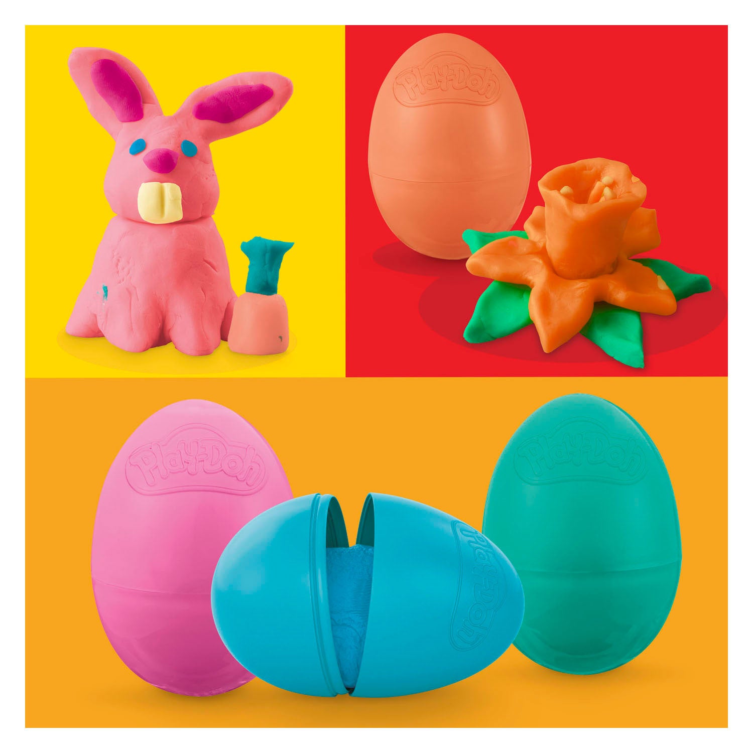 Play-doh -paastasje, 9 eieren, uitdeelcadeautjes en knutselspeelgoed voor kinderen