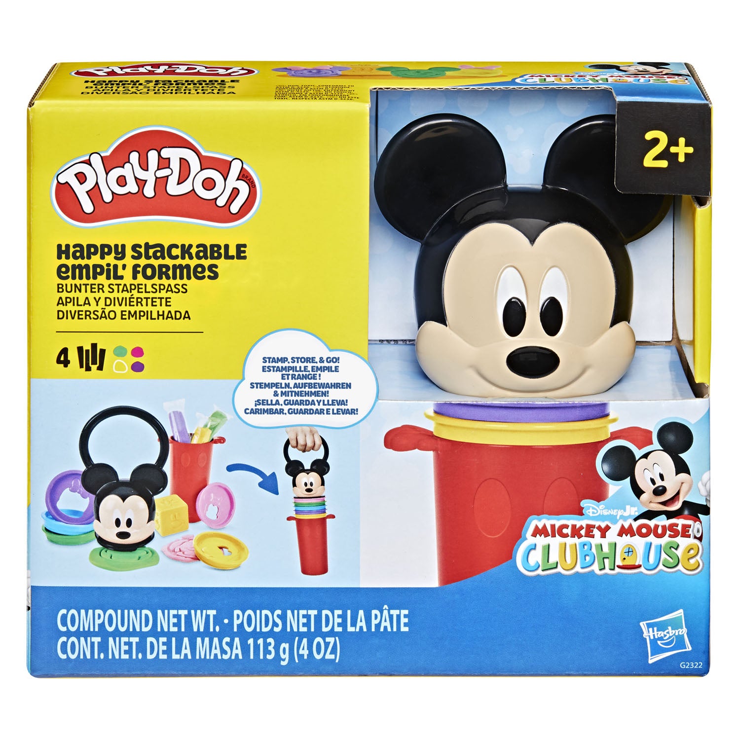 Play-doh disney junior vrolijke stapelspeelset, knutselspeelgoed voor kinderen
