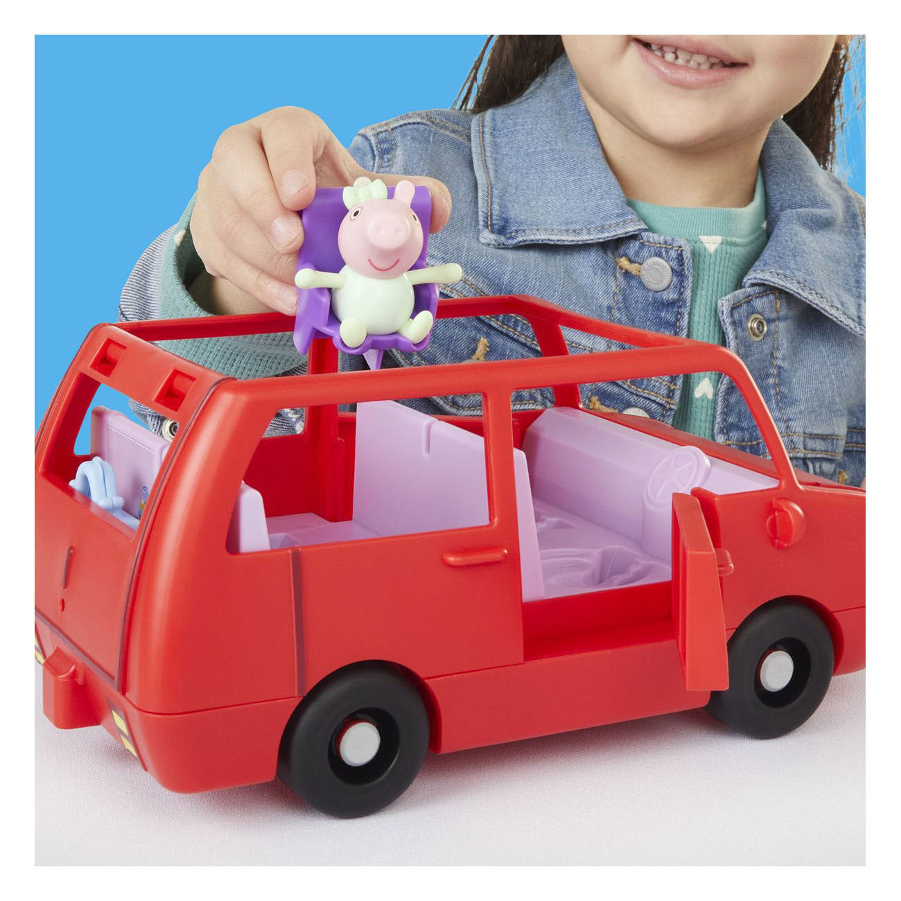 Peppa pig peppa's grote familie auto - inclusief baby evie