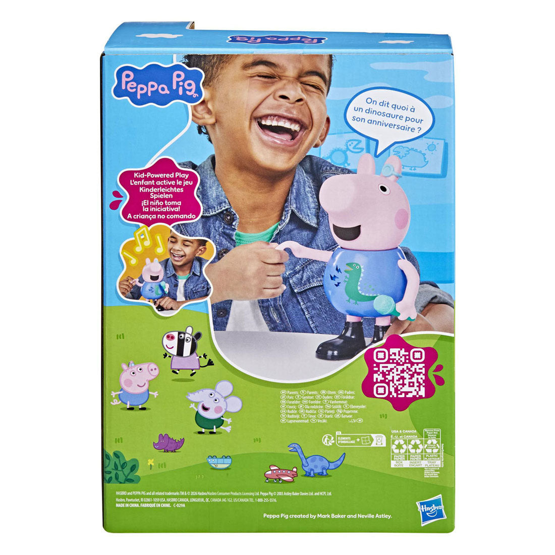 Hasbro peppa pig grappende en zingende george.