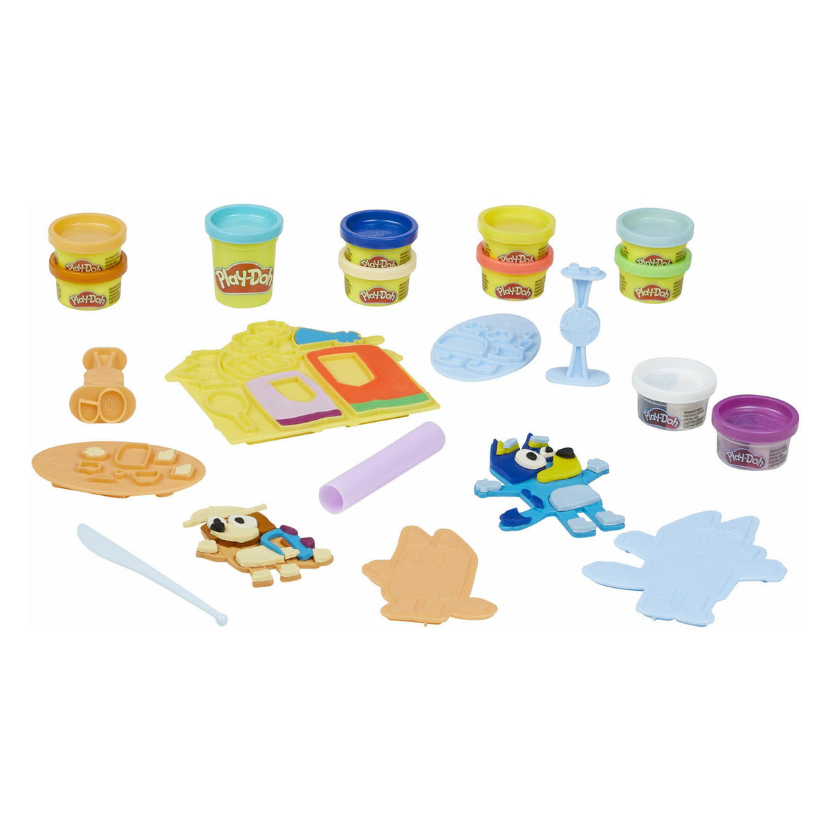 Play-doh speelset bluey verkleed met 11 potten boetseerklei