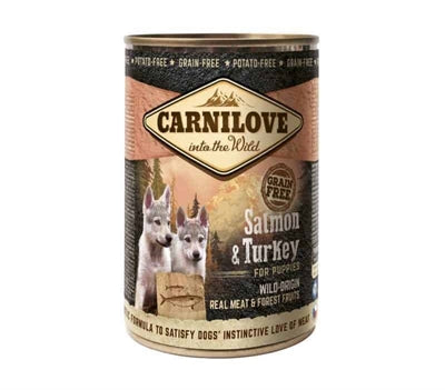 Carnilove hond blik zalm kalkoen voor puppy's