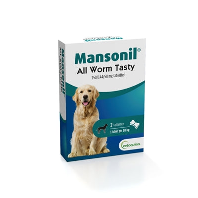 Mansonil hond alle worm smakelijke tabletten