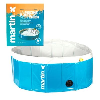 Martin pool met jets blauw wit