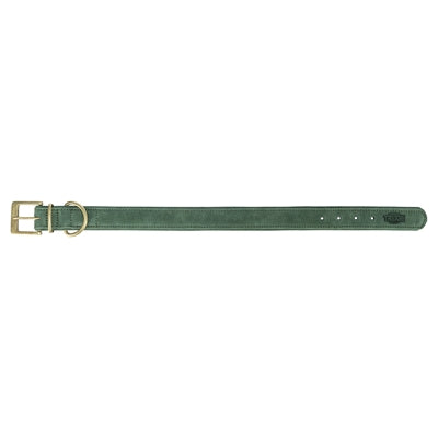 Trixie halsband hond pure leer saliegroen