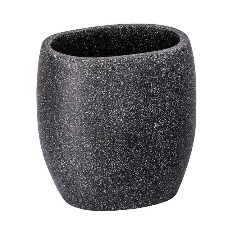 Wenko 1064942 - tandenborstelbeker puro antraciet | 2 stuks