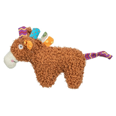 Trixie paard pluche met kattenkruid catnip bruin