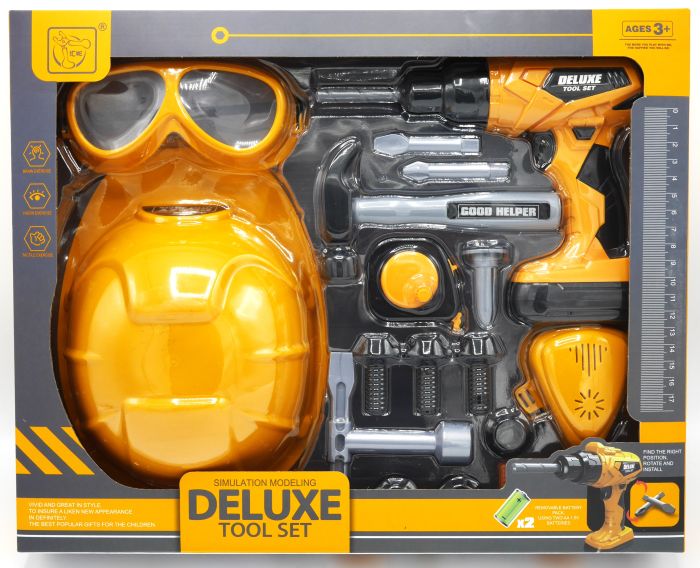 Jonotoys deluxe toolset gereedschap set 17 delig