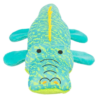 Trixie krokodil stof aqua groen