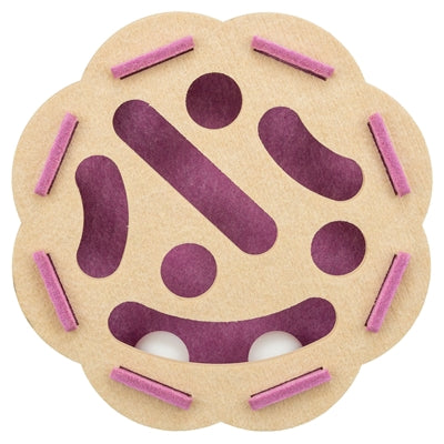 Trixie hole'n'roll bloem vilt roze beige