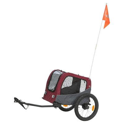 Trixie hondenfietskar grijs rood