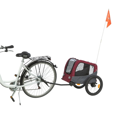Trixie hondenfietskar grijs rood