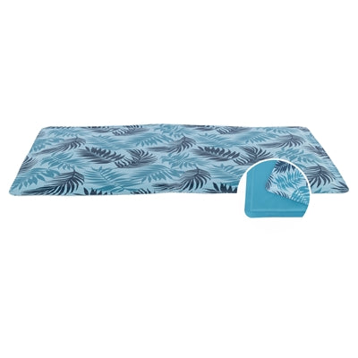 Trixie koelmat met palmbladeren print lichtblauw