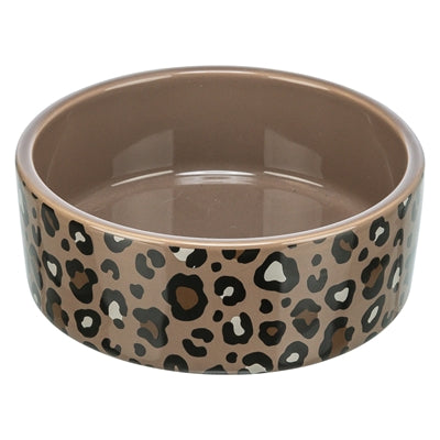 Trixie voerbak drinkbak leo keramiek panterprint assorti