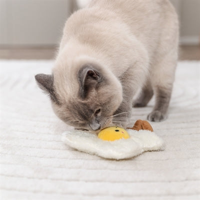 Trixie gebakken ei xxl pluche met amerikaanse catnip