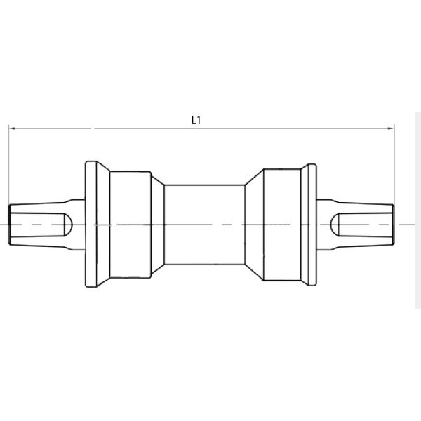 M-Wave M-wave vervangings reparatie trapas 122.5mm staal