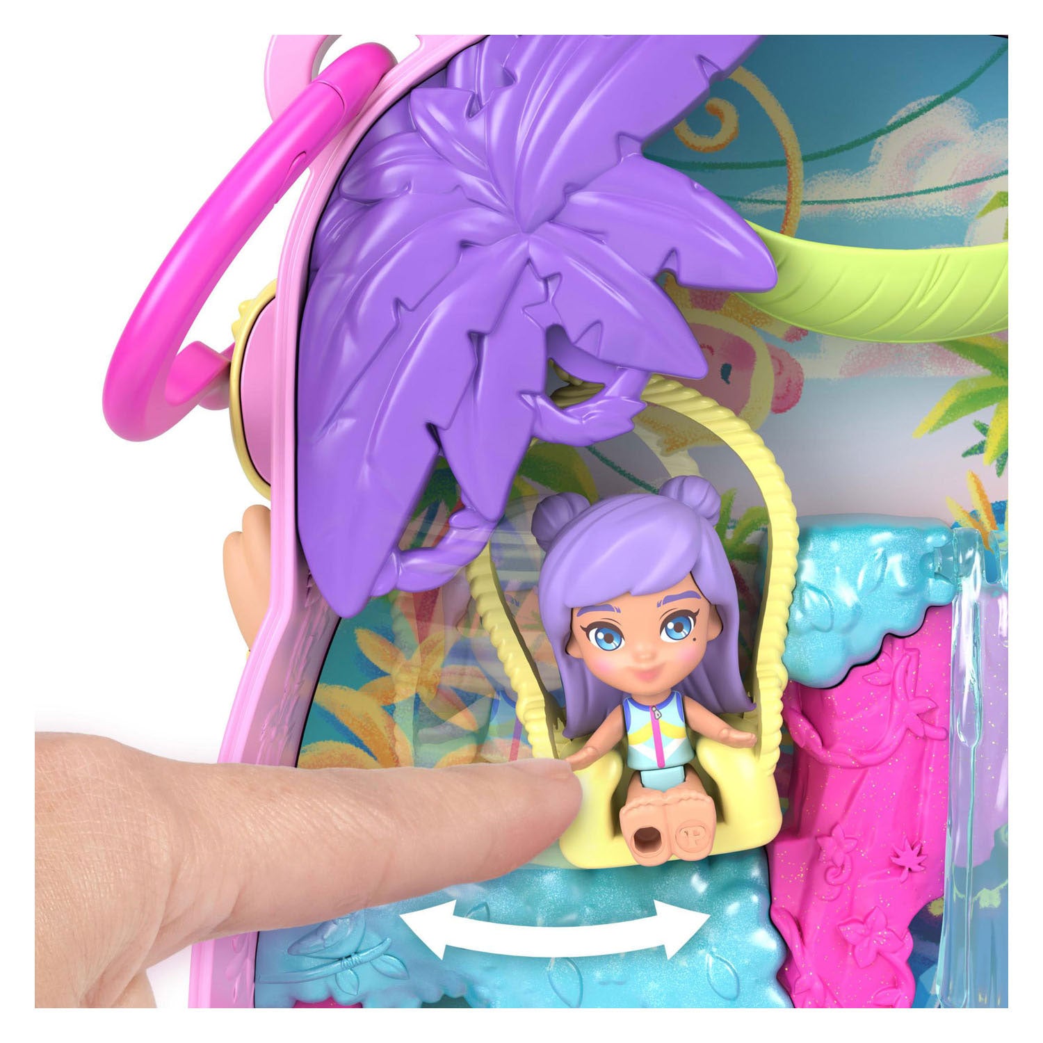 Polly pocket compact speelset ananas en aapje