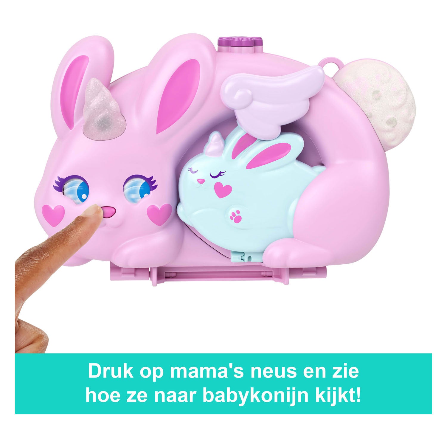 Polly pocket 2-in-1 konijntjesplezier - tasje met compacte speelset