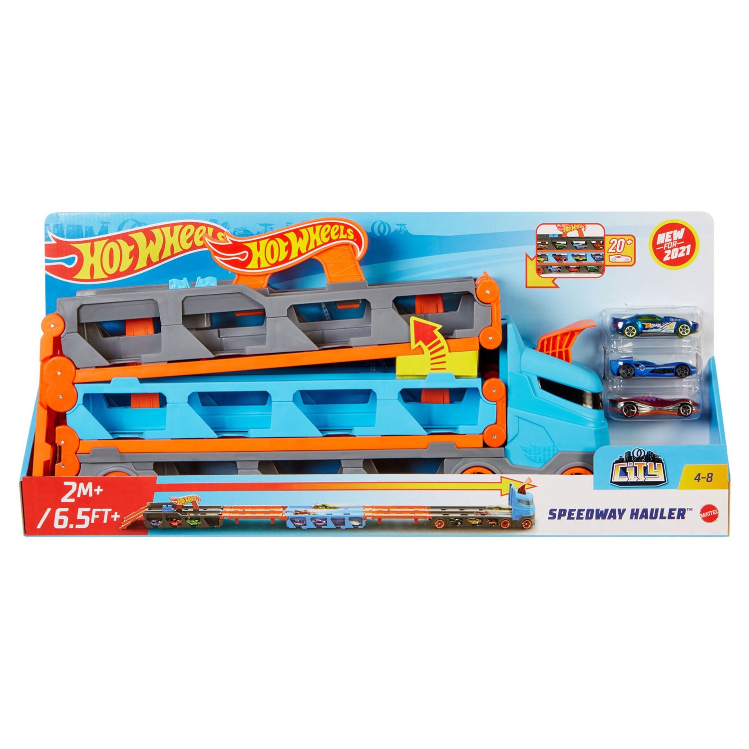 Hot wheels speedway oplegger speelset - speelgoedvoertuig