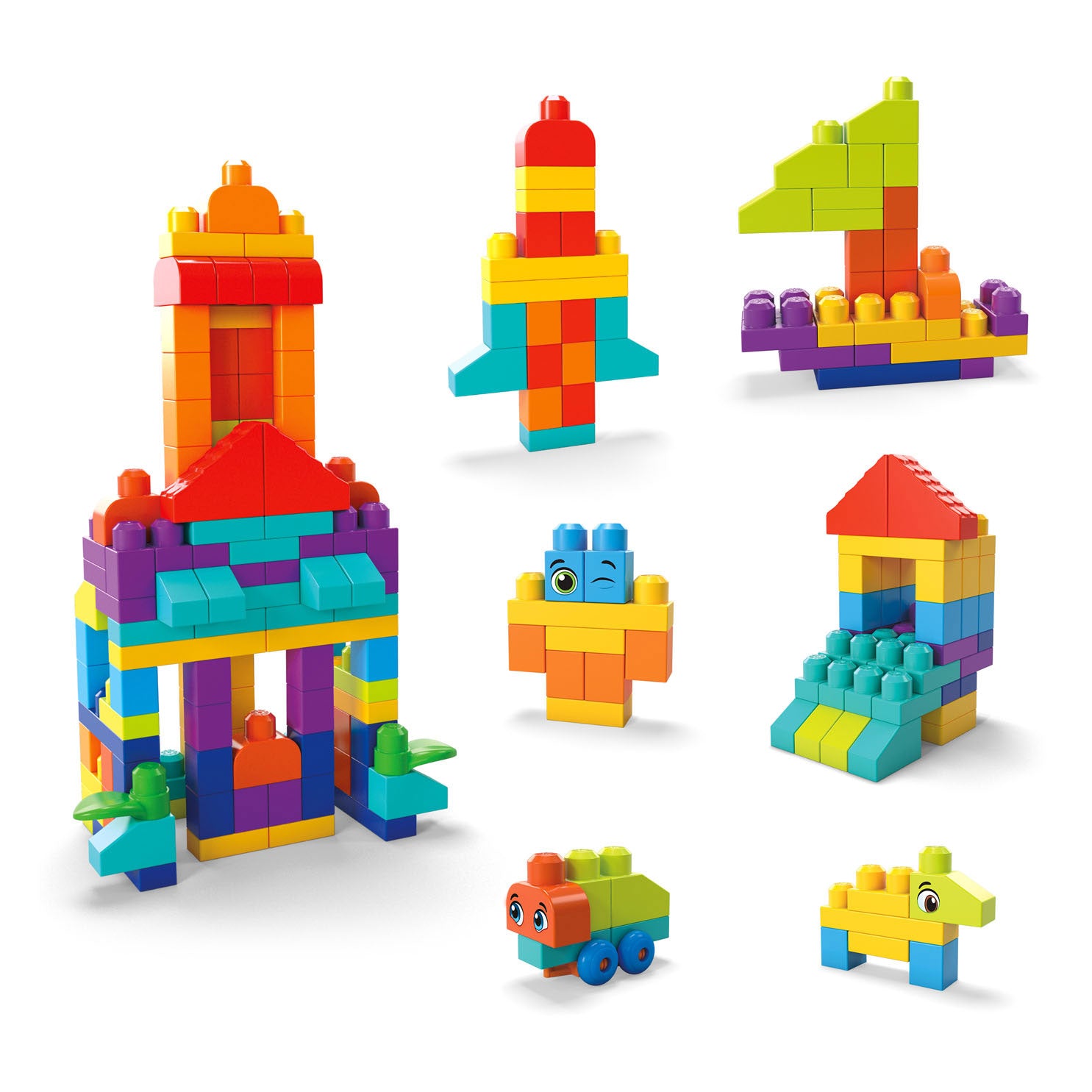 Mega Bloks - Grotere bouwzak Bouwblokken, 150dlg.