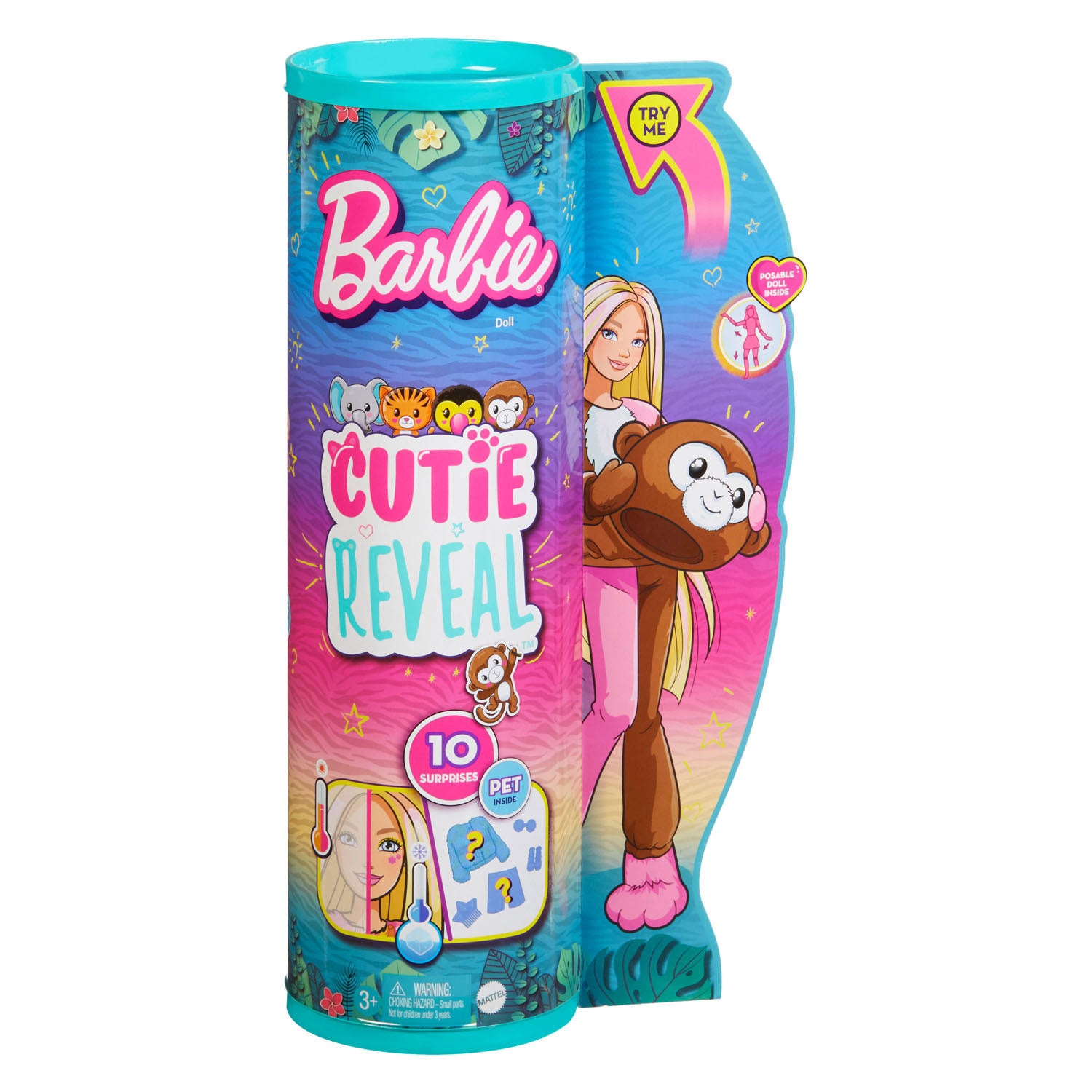Barbie Cutie Onthullen Jungle - Aap
