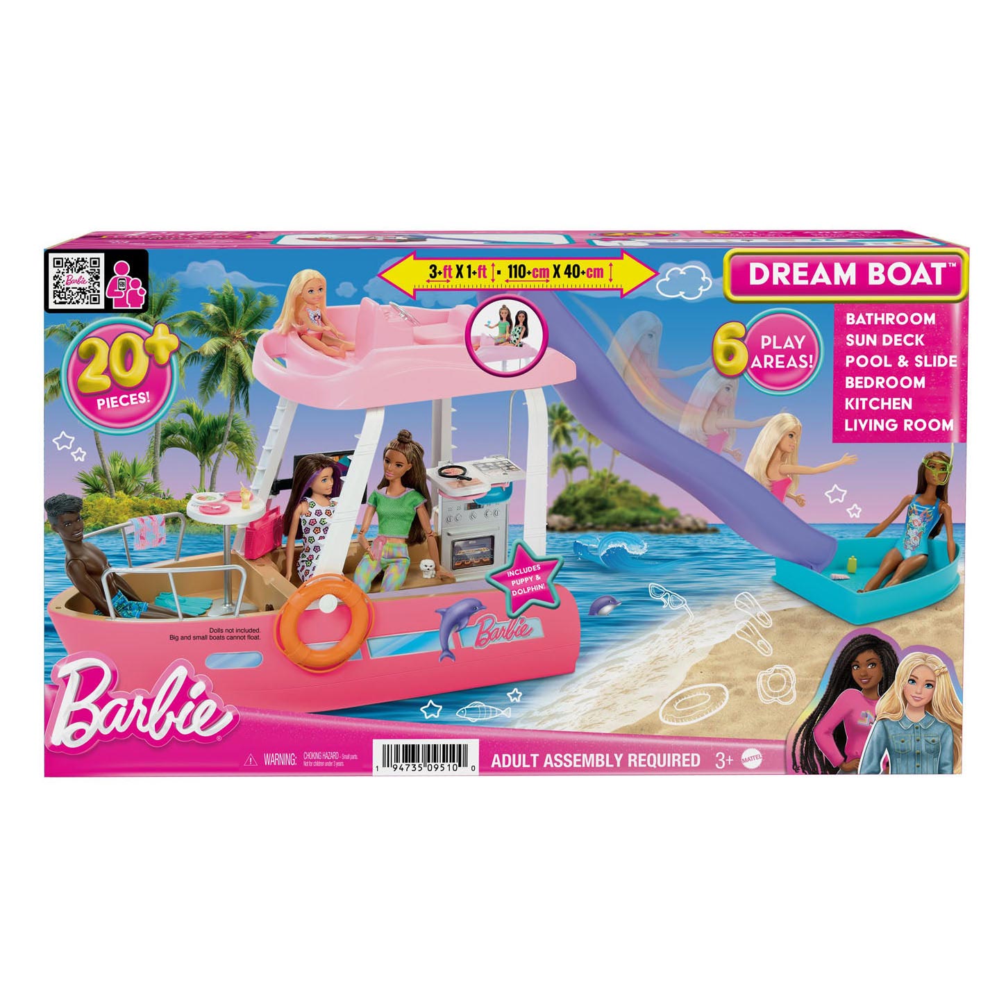 Barbie Droomboot Speelset, 20dlg.