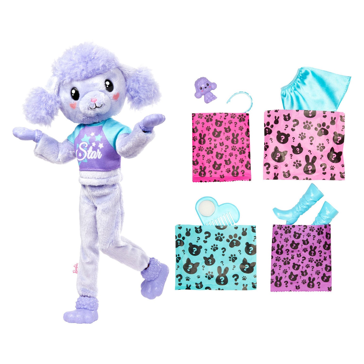 Schattige onthulling Barbie Pop schattige T-shirts serie - Poedel