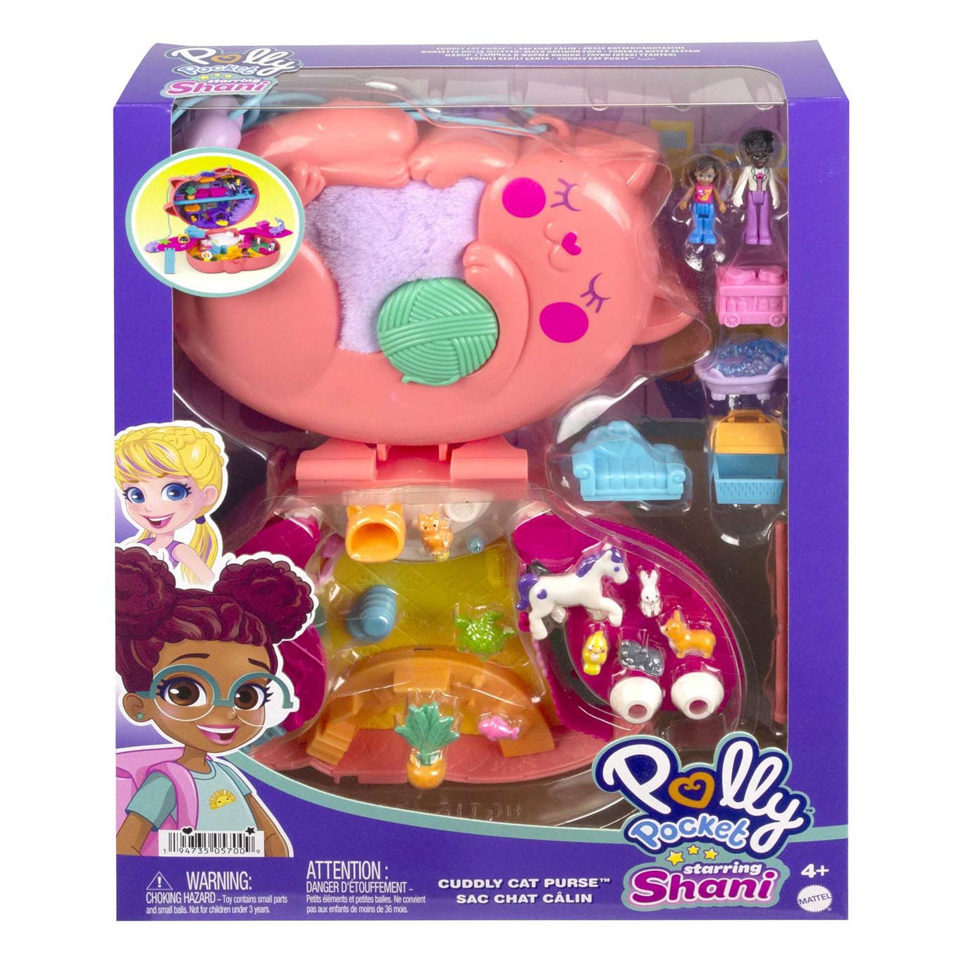 Polly Pocket Shani de Knuffelkat Speelset
