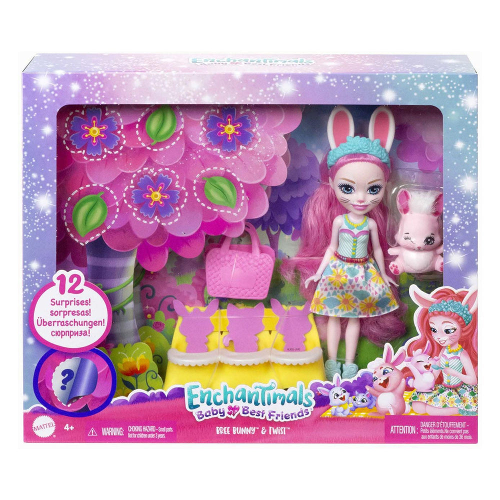 Enchantimals - baby’s beste vriendjes bree konijn - modepoppen