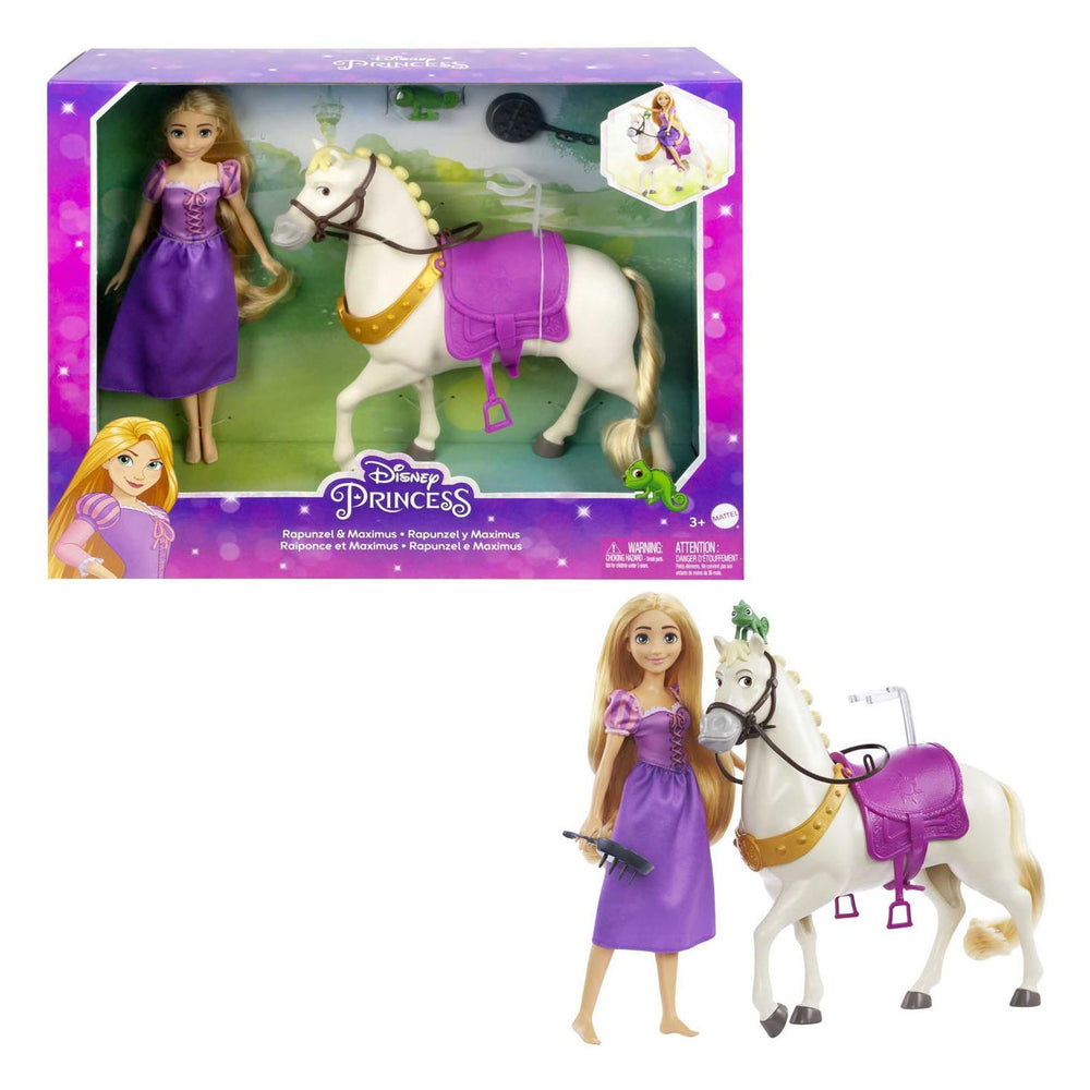 Mattel disney princess pop - rapunzel en maximus