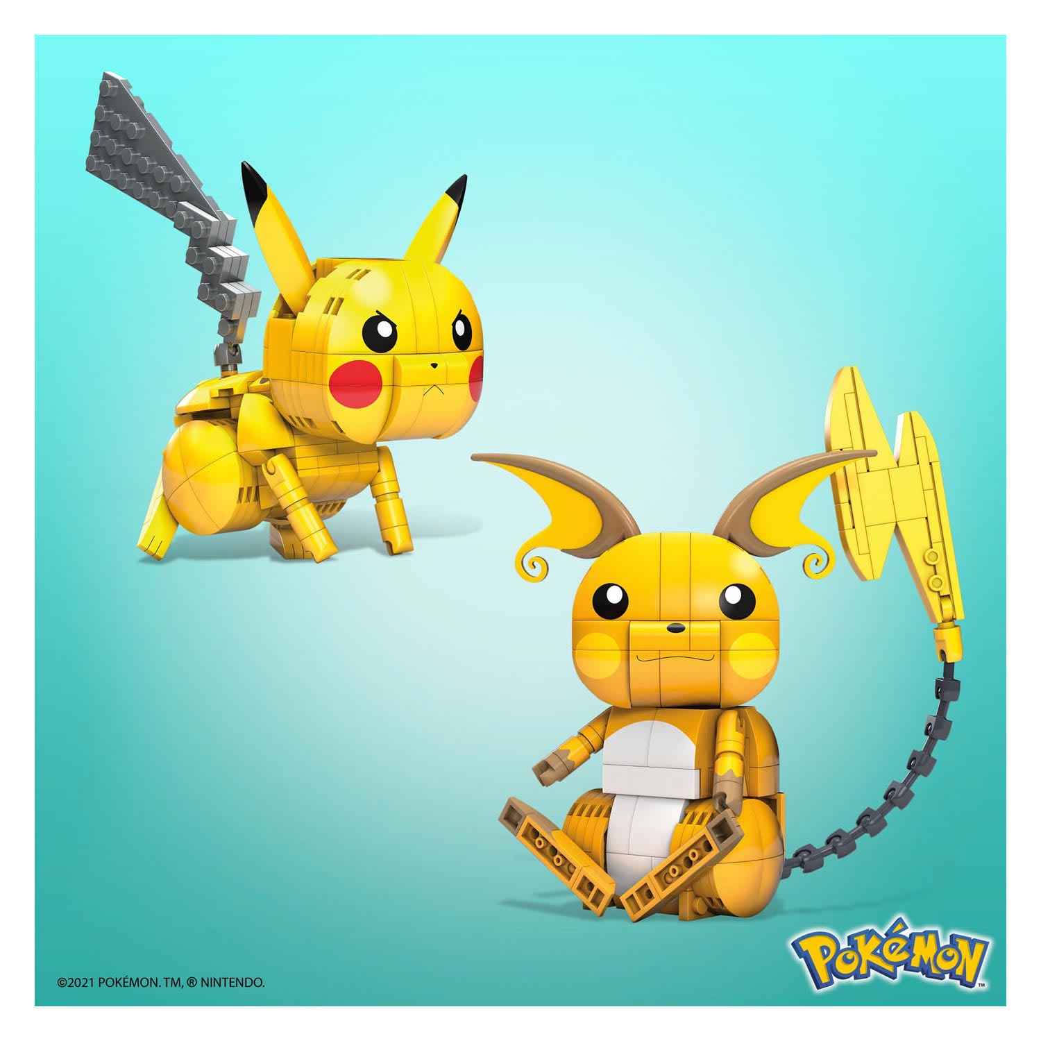 Mega Construx Pokemon Bouwset - Bouw en toon Pikachu Evolution Trio