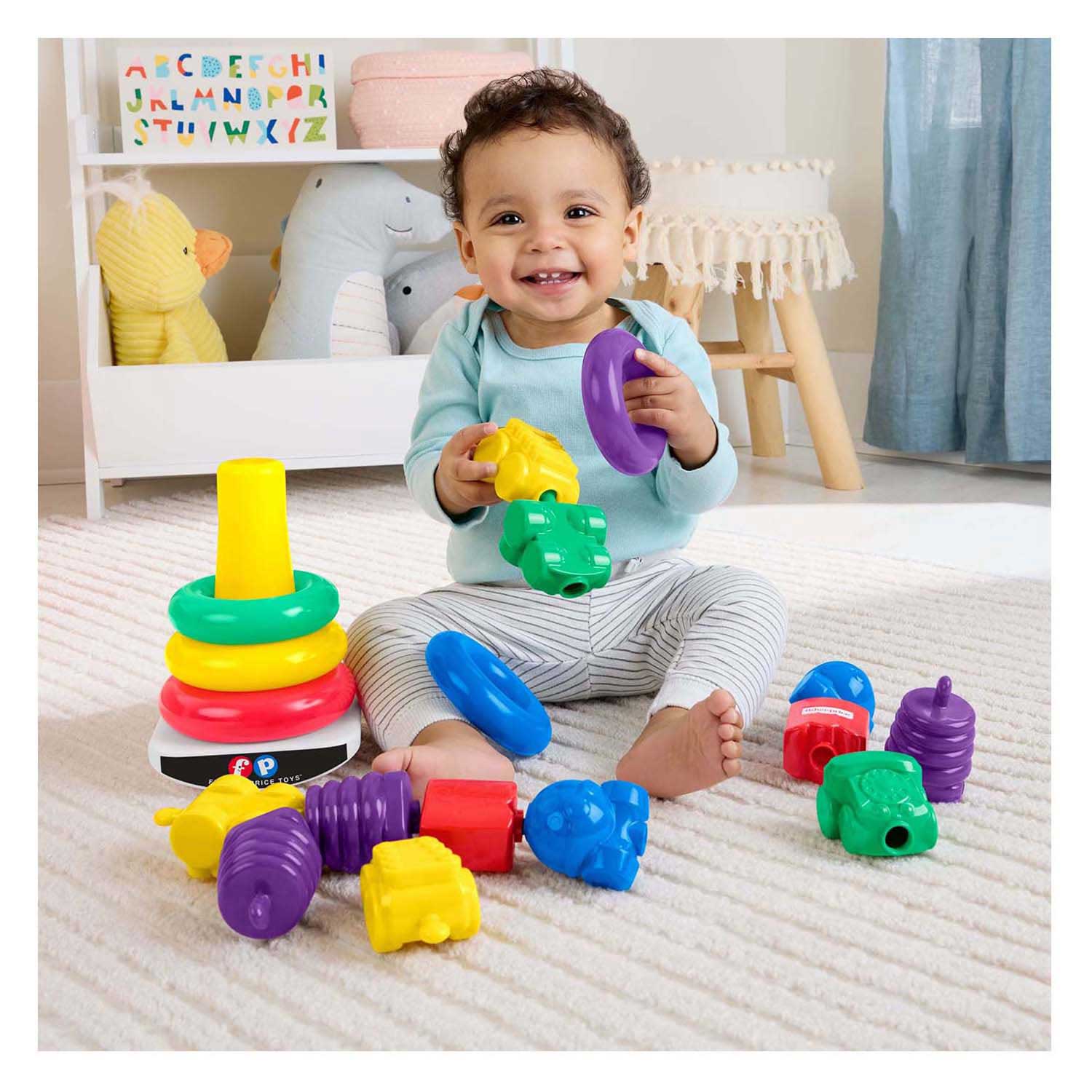 Fisher price stapeltoren en klikkralen