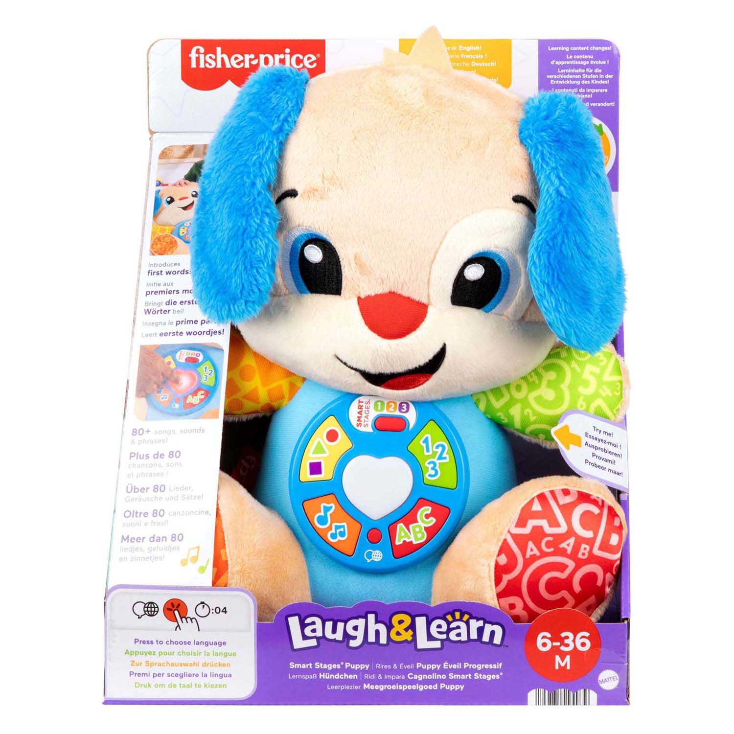 Mattel fisher price puppy knuffel met geluid