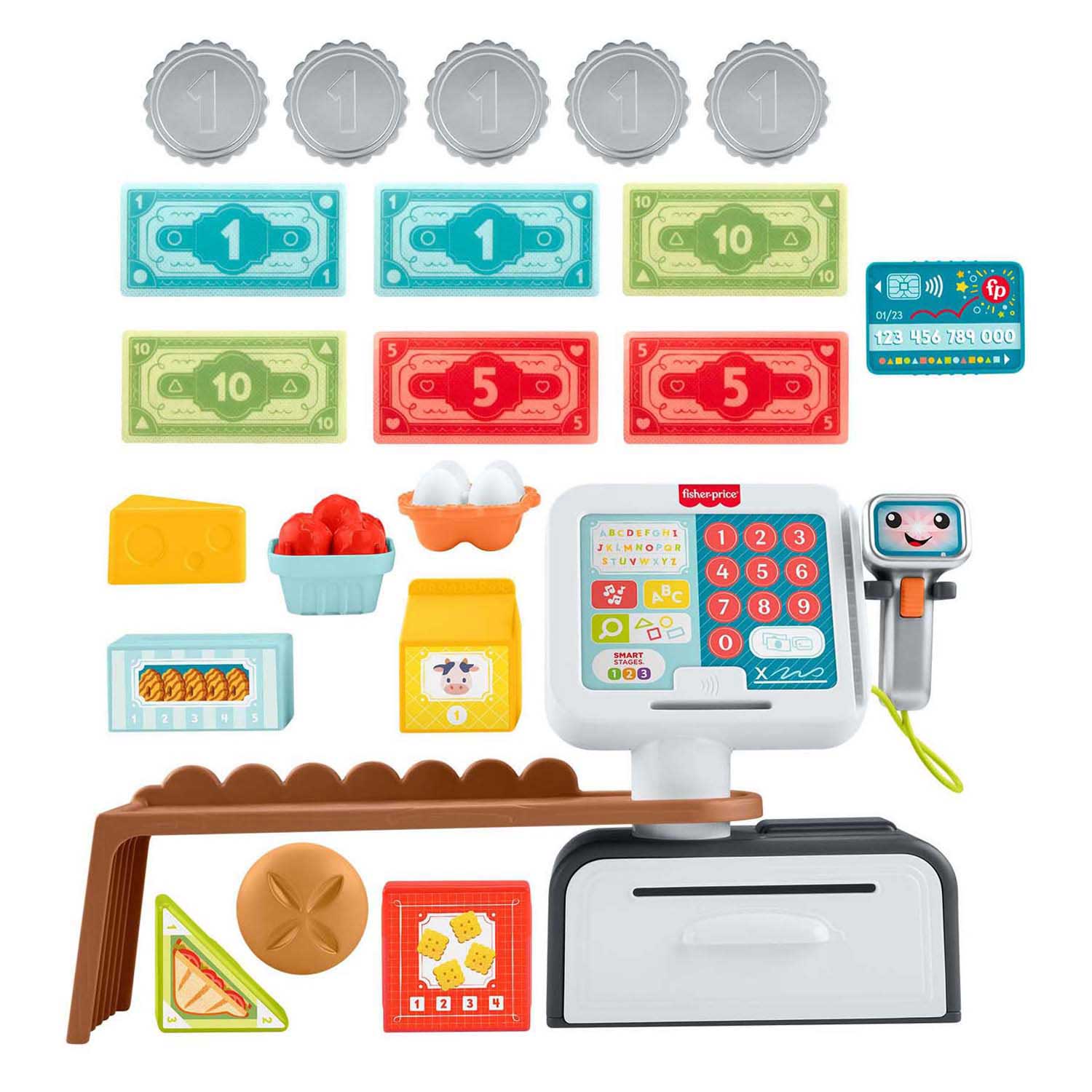 Fisher-price leerplezier tellen en shoppen - speelgoedkassa