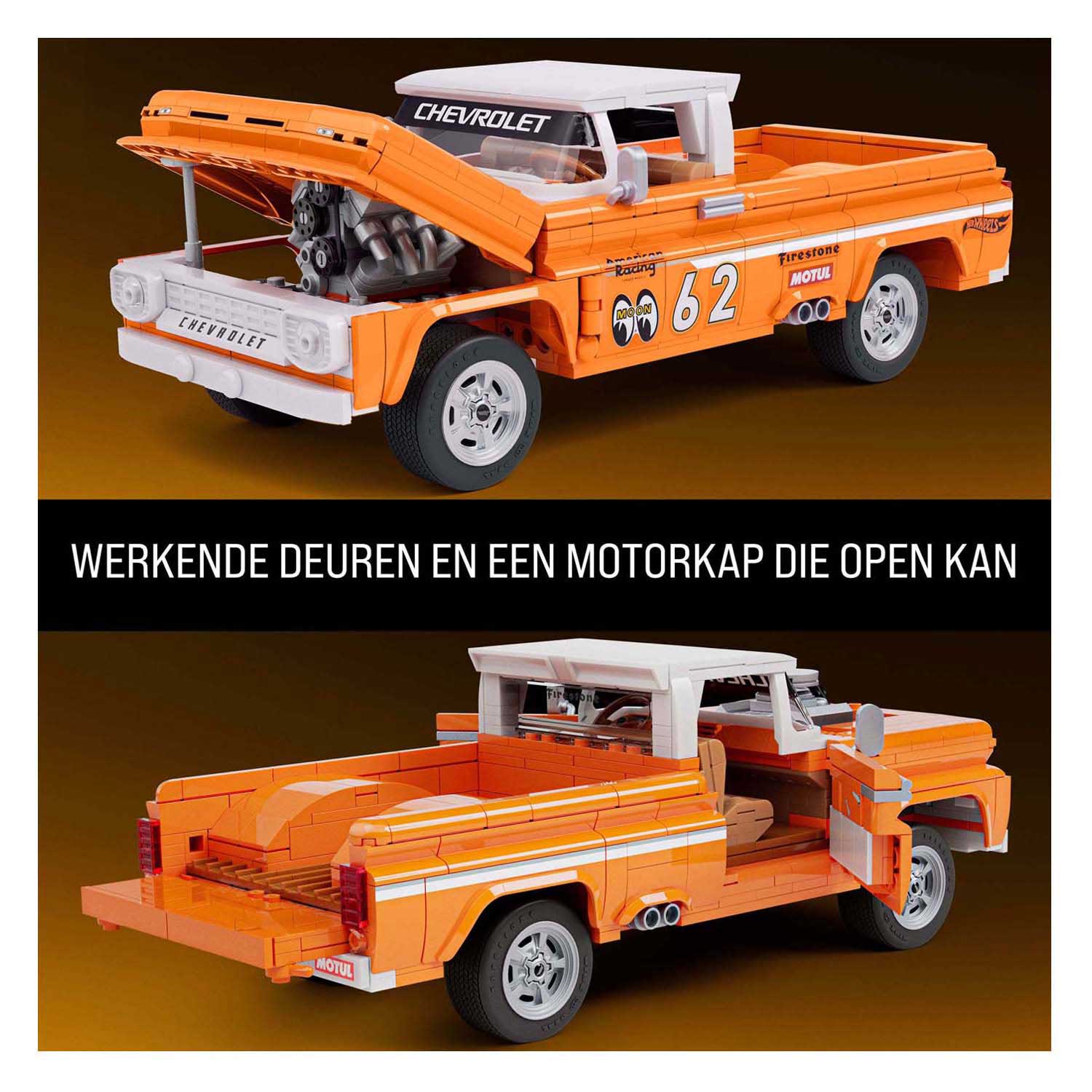 Hot wheels brick shop elite series chevy 1:32 bouwset - 858dlg.