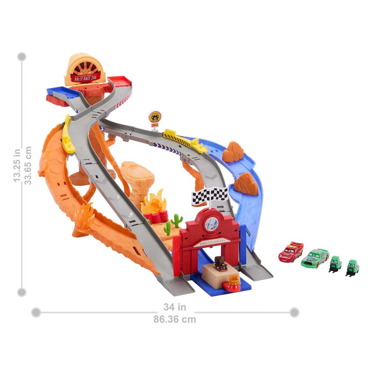 Disney en pixar cars reddingsweg racebaan