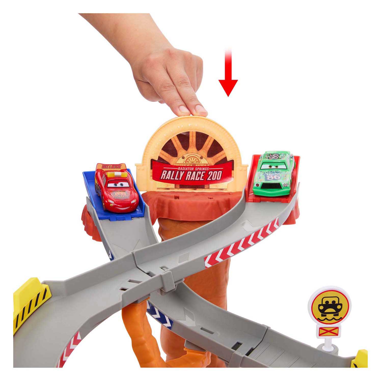 Disney en pixar cars reddingsweg racebaan