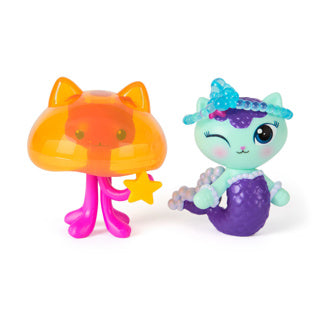 Gabby's poppenhuis the movie speelfigurenset met 2 katjes meerminkat jelly kitty | 2 stuks