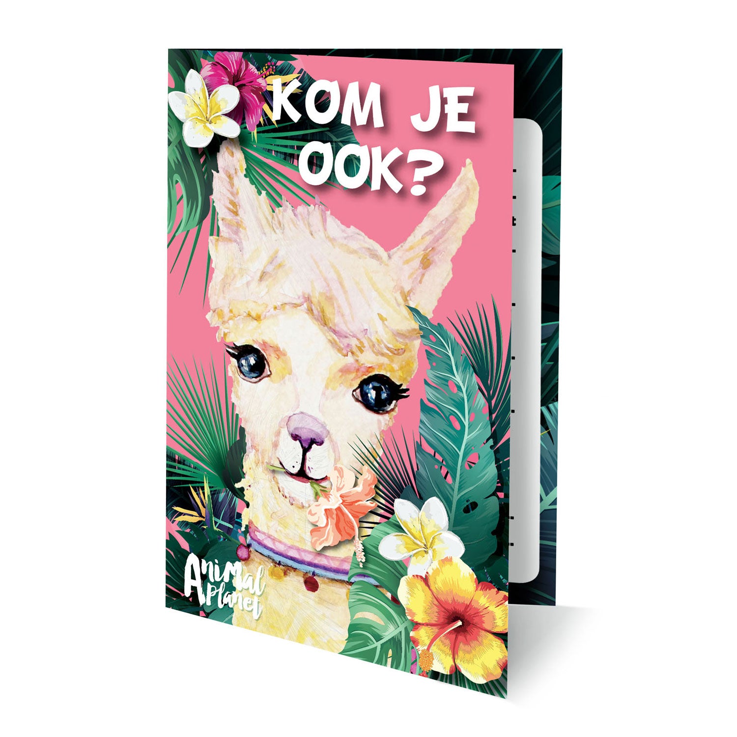 Uitnodigingen animal planet alpaca, 6st.