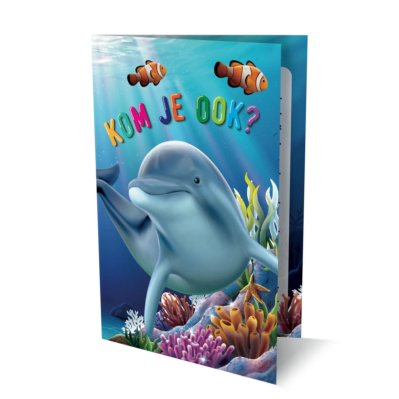 Uitnodigingen dolfijn, 6st.