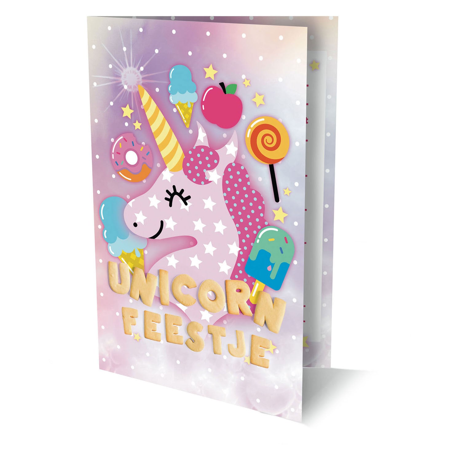 Uitnodigingen eenhoorn, 6st.