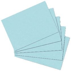 Abi indexkaarten herlitz a5 175 gsm blauw blanco 100 stuks