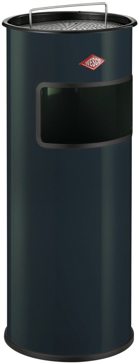 Wesco staande asbak met zeef zonder inzet | 30 liter | metaal - antraciet | afvalbak met asbak staand - made in germany