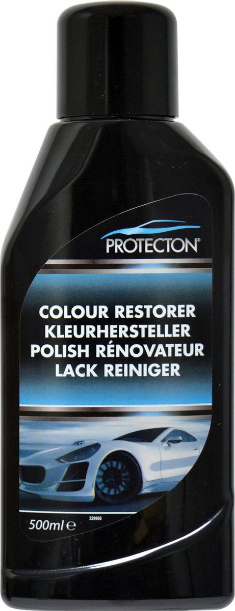 Protecton kleurhersteller – herstelt de kleur glans in enkele seconden – siliconen vrij – aanbrengen met schone vochtige (microvezel) doek - laat geen schadelijke reststoffen na - 500ml