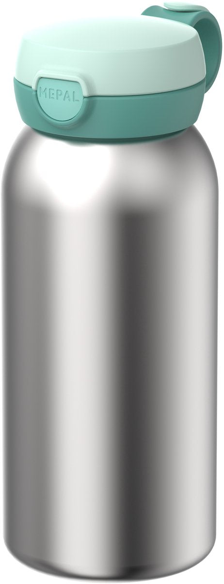 Mepal isoleerfles met flipdop campus - 500 ml - waterfles rvs - lekdicht - hygiënische deksel - cool mint