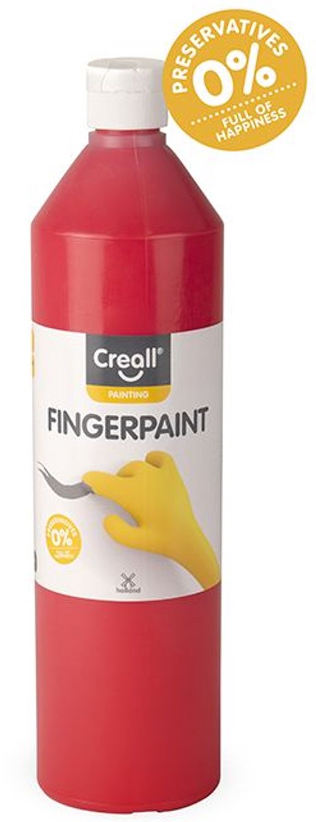Creall vingerverf conserveringsvrij rood, 750ml