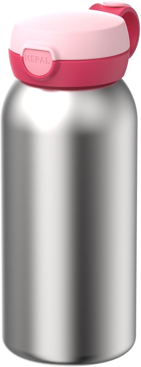 Mepal isoleerfles met flipdop campus - 500 ml - waterfles rvs - lekdicht - hygiënische deksel - cool pink
