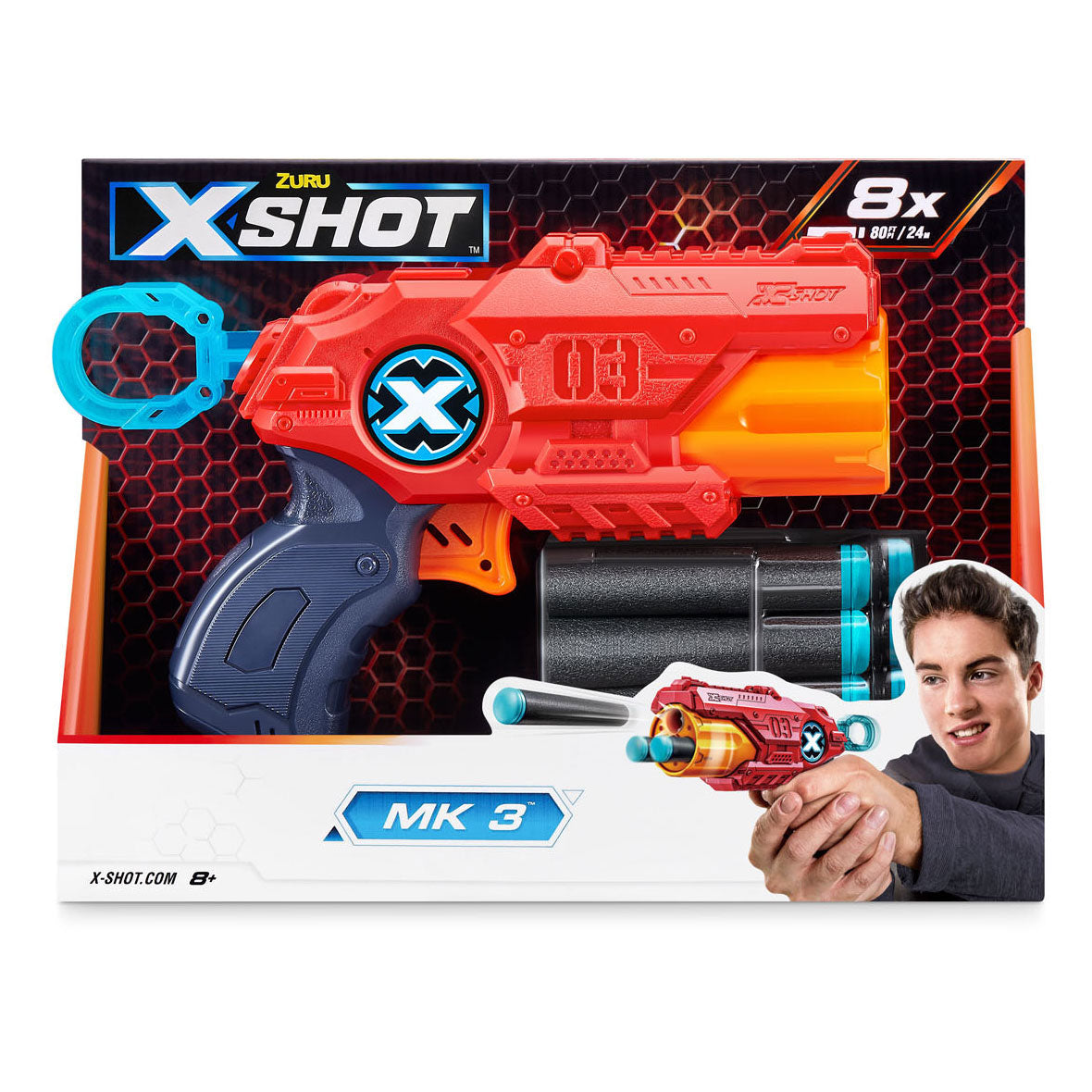 Zuru x-shot dartpistool met 8 pijlen