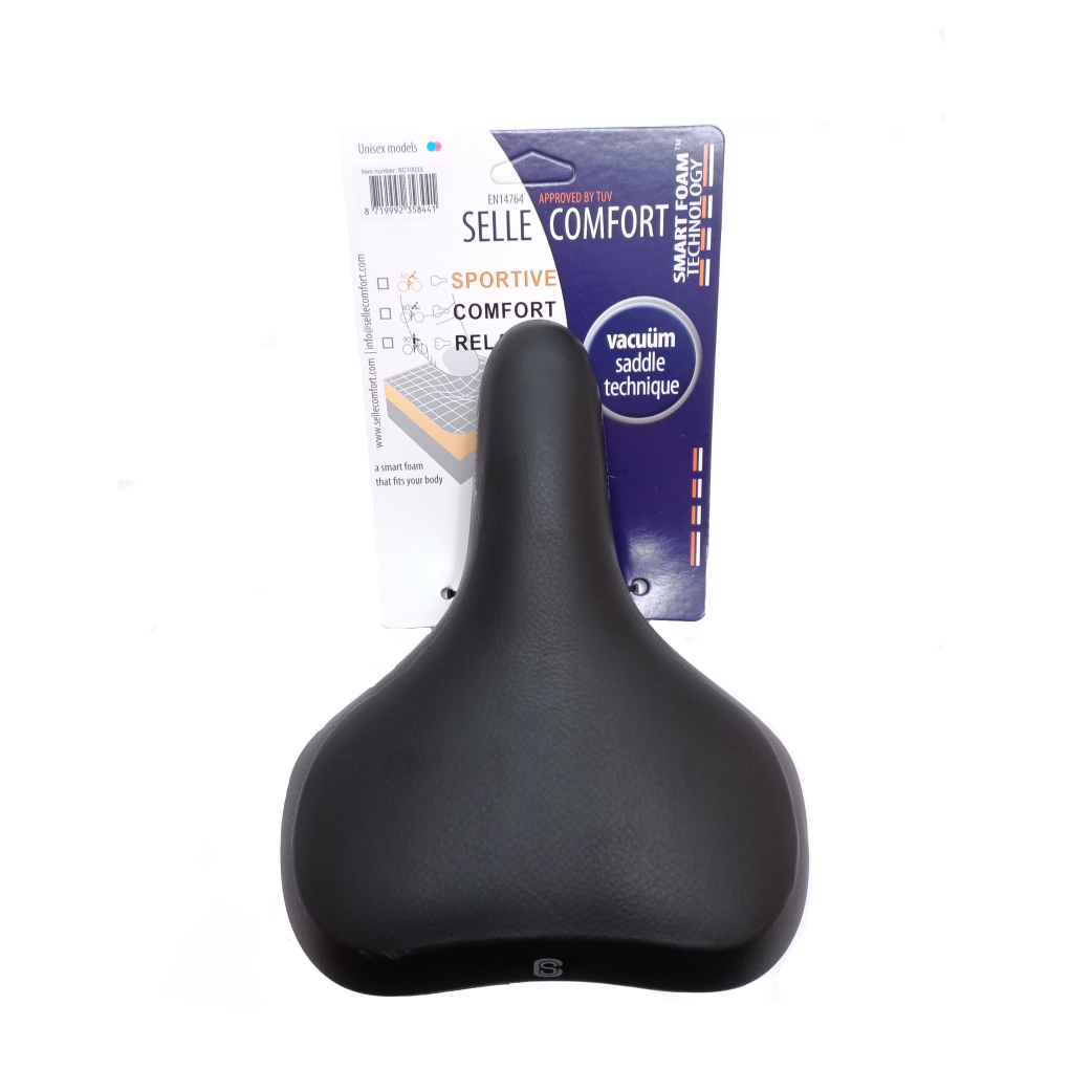 Selle comfort zadel pure met smart foam techniek. zwart, zonder strop